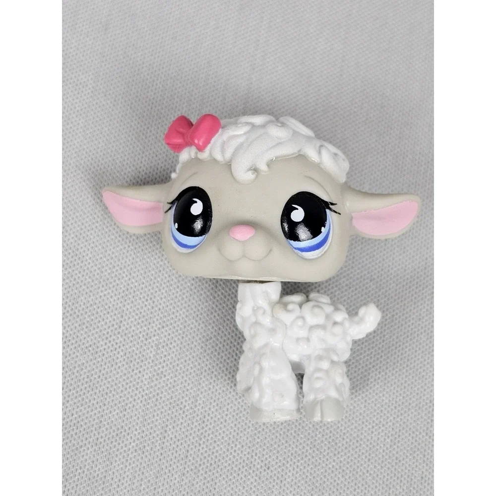 Littlest Pet Shop Hasbro LPS White Lamb #376 and Tan Lamb #1003